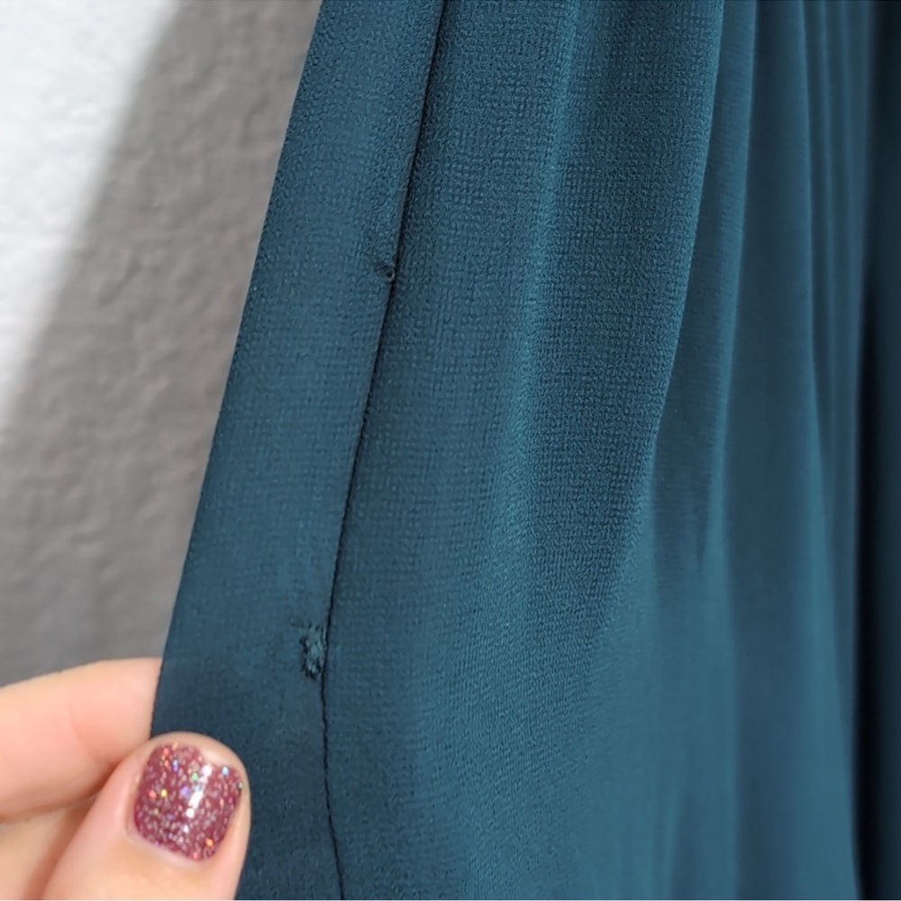 Dress The Population Alicia Chiffon Midi Dress Pine (Green) Lace Hem size Small - Picture 5 of 11